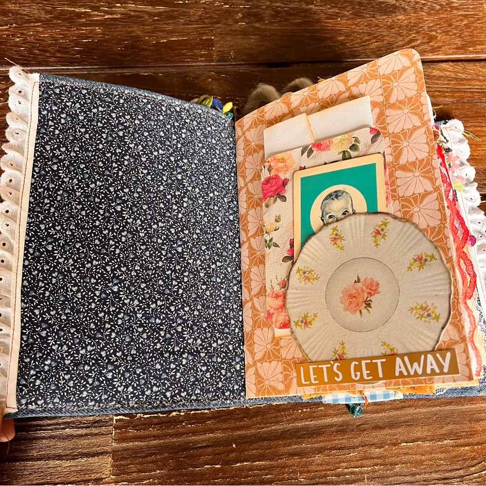 Junk Journal Vintage Cottagecore Country Granny Floral Flowers Decorated 3 Sig - Picture 7 of 16